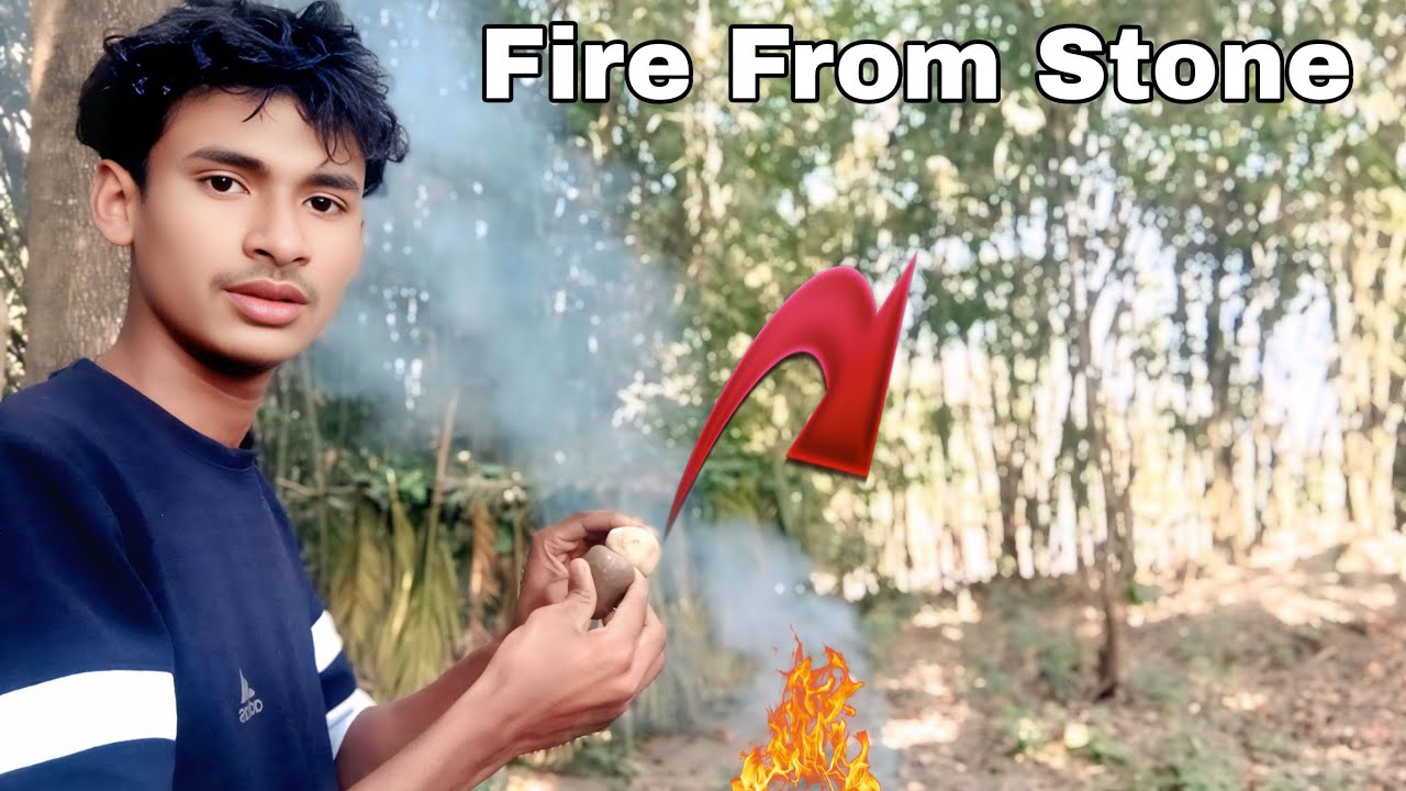 Today we are going to light a fire using stones.आज हम पत्थर के मदद से आग जलाने वाले हैं 🗿🔥