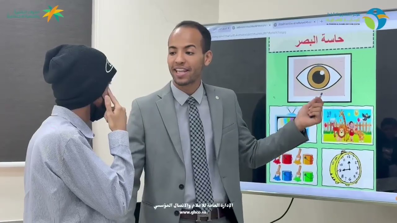 زيارة مركز التمكين الشامل للرعاية النهارية بأبوعريش ومستفيديهم إلى إدارة مدارس جازان الأهلية 