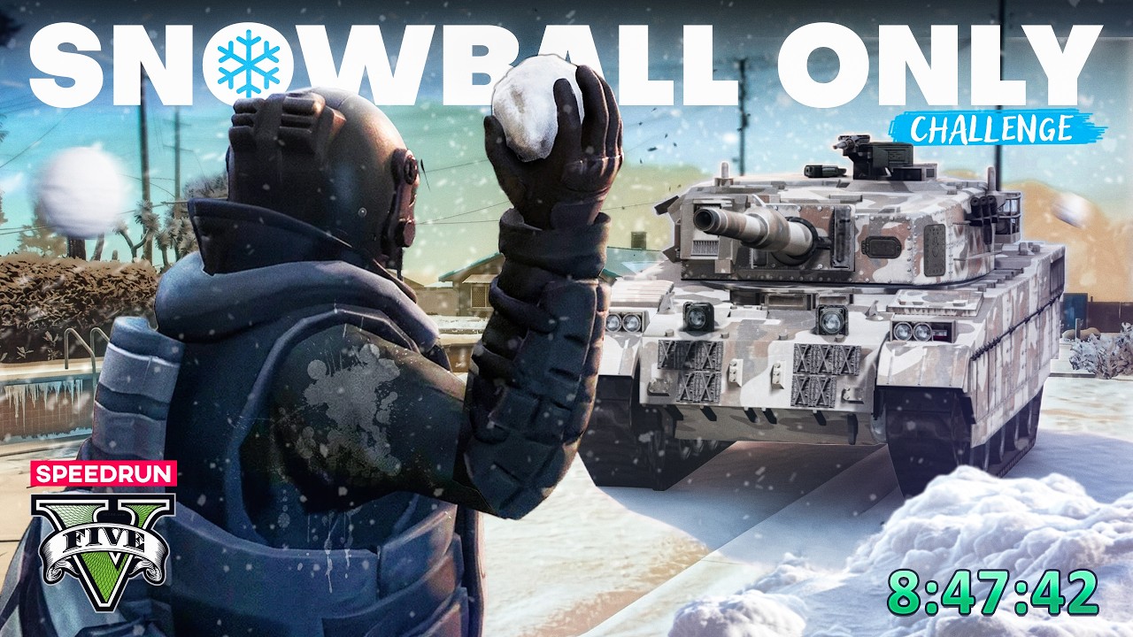 Can You Beat GTA V Using Only SNOW BALLS?