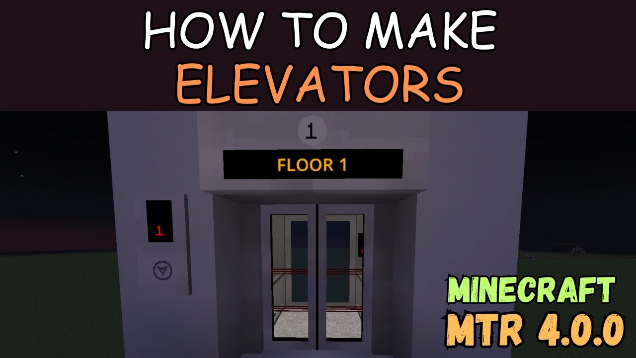 How to make an elevator in MTR 4.0.0 Minecraft