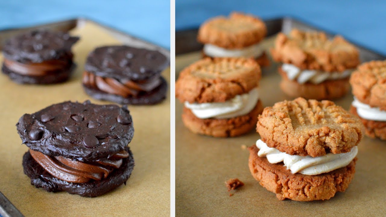 3 Vegan Keto Cookie Sandwiches (Gluten Free)
