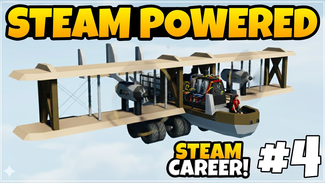 МОЙ САМОЛЁТ РАБОТАЕТ НА ПАРОВОМ ДВИЖЕНИИ! - Хардкорный режим STEAM в Stormworks - ЭПИЗОД 4