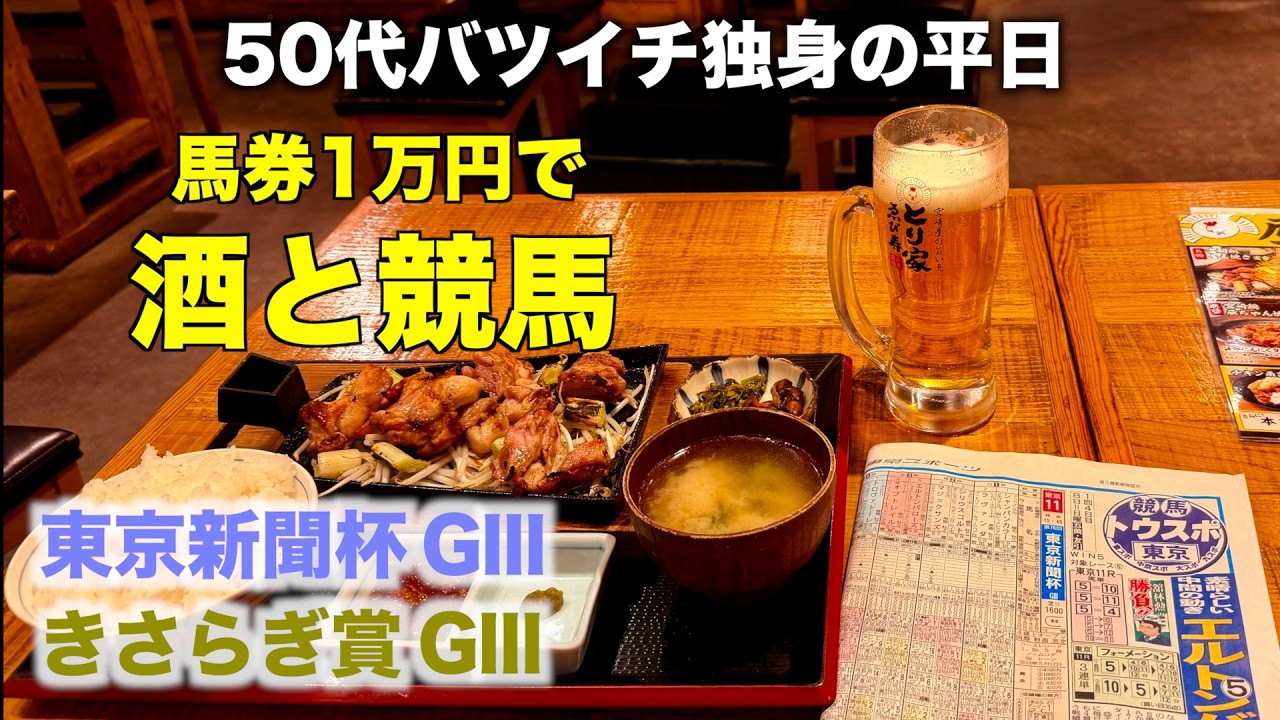 【馬券1万円で酒と競馬】代替開催の日が休みだった50代バツイチ独身のおっさん【きさらぎ賞/東京新聞杯】