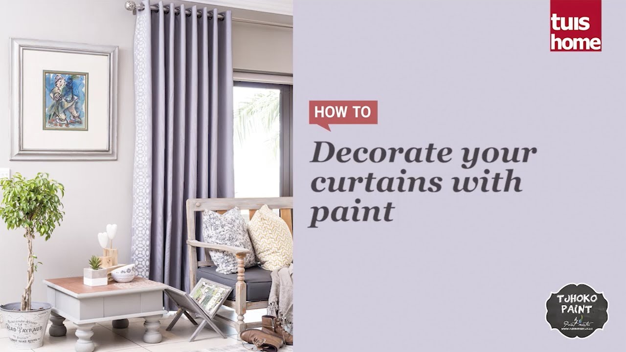 Decorate your curtains with paint