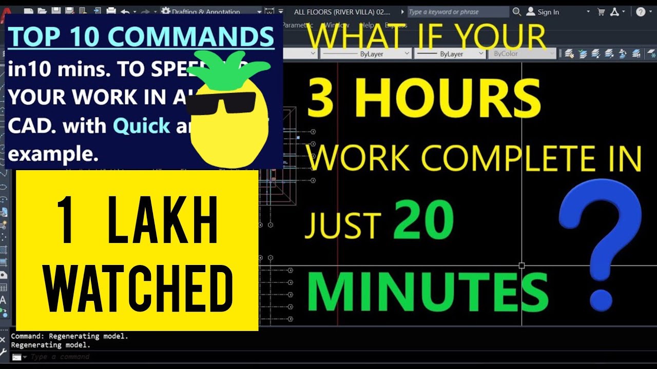 Autocad top 10 Commands for fast working | boost your speed in autocad | tips | Cad Shortcuts