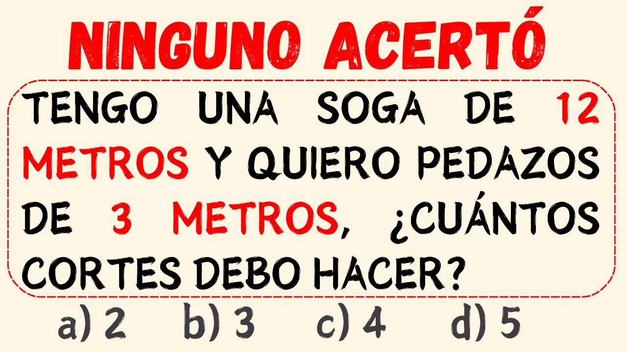 15 PREGUNTAS de RAZONAMIENTO L&Oacute;GICO