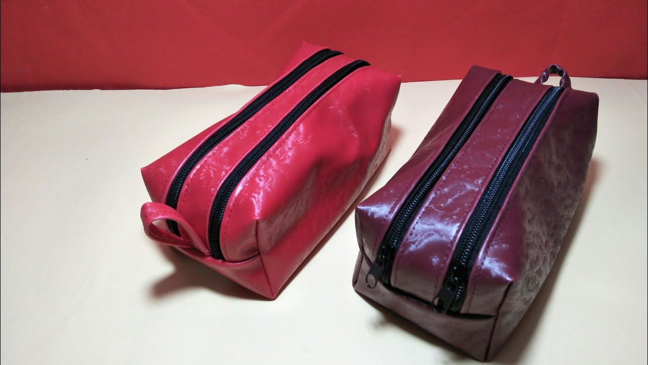 تفصيل وخياطة مقلمة او شنطة مكياج او لاتروس بالسكاي  coudre trousse à mapuillage