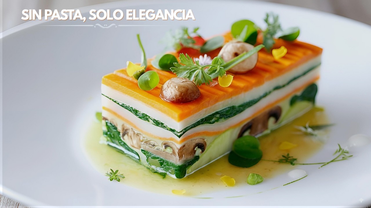 Cómo hacer un Milhojas de verduras y setas digno de un Restaurante Michelin