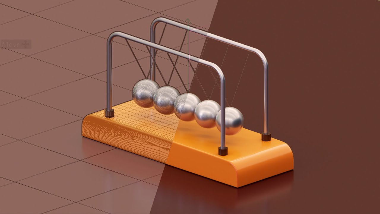 Делаем симуляцию шаров ньютона Cinema 4D