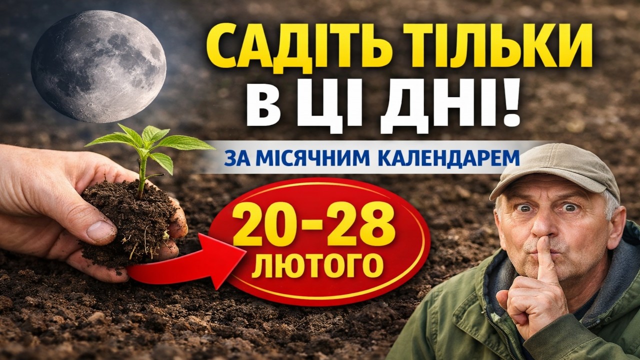 САДІТЬ ТІЛЬКИ В ЦІ ДНІ! 🤫 Місячний посівний календар на кінець лютого дві тисячі двадцять шостого