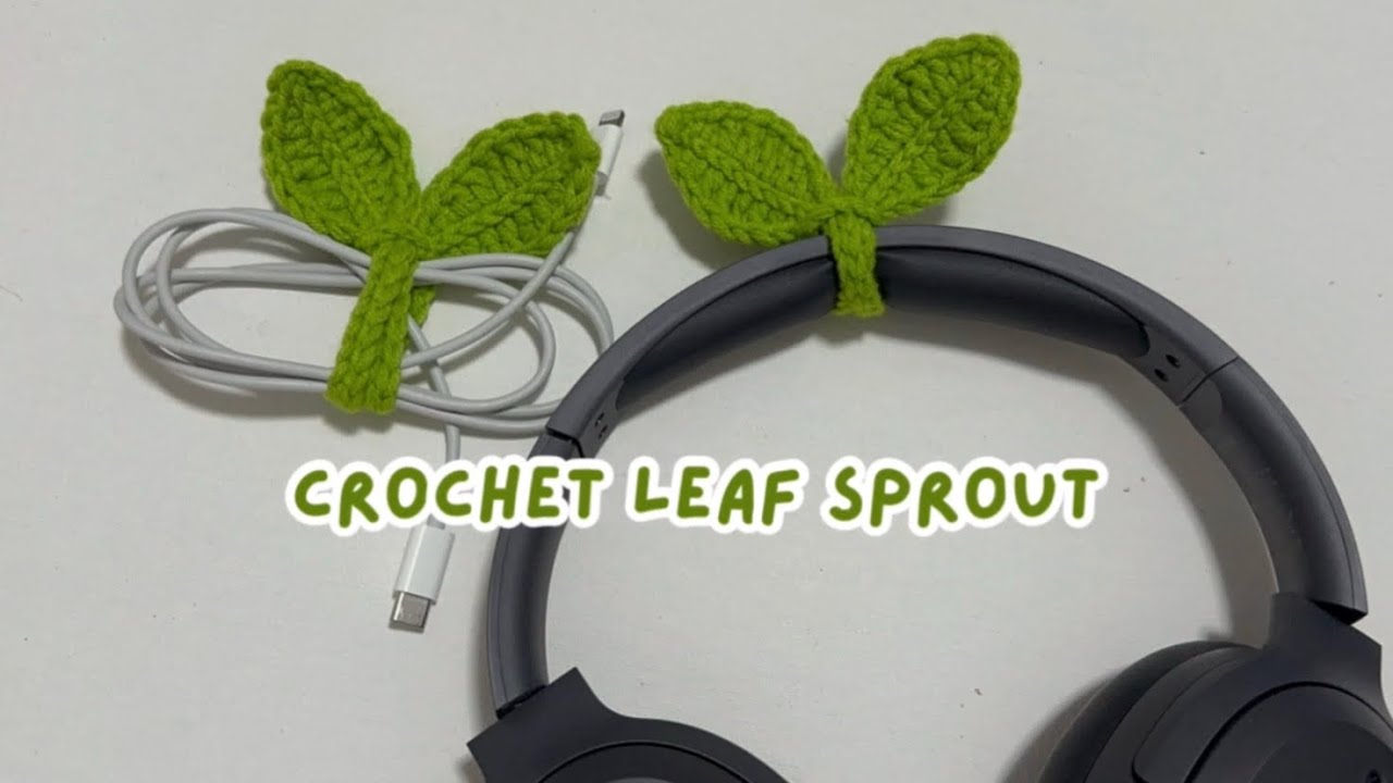 Easy Crochet Leaf Sprout 🌱| Multi-purpose tie crochet