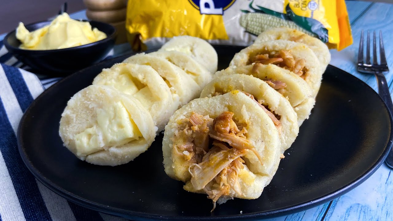 Bollos rellenos con harina pan!!!