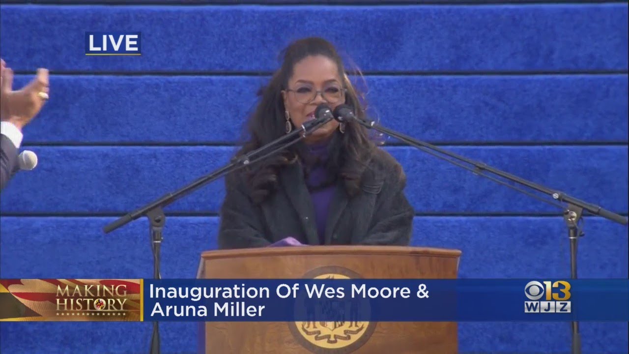 Oprah Winfrey introduces Wes Moore as Maryland's 63rd governor