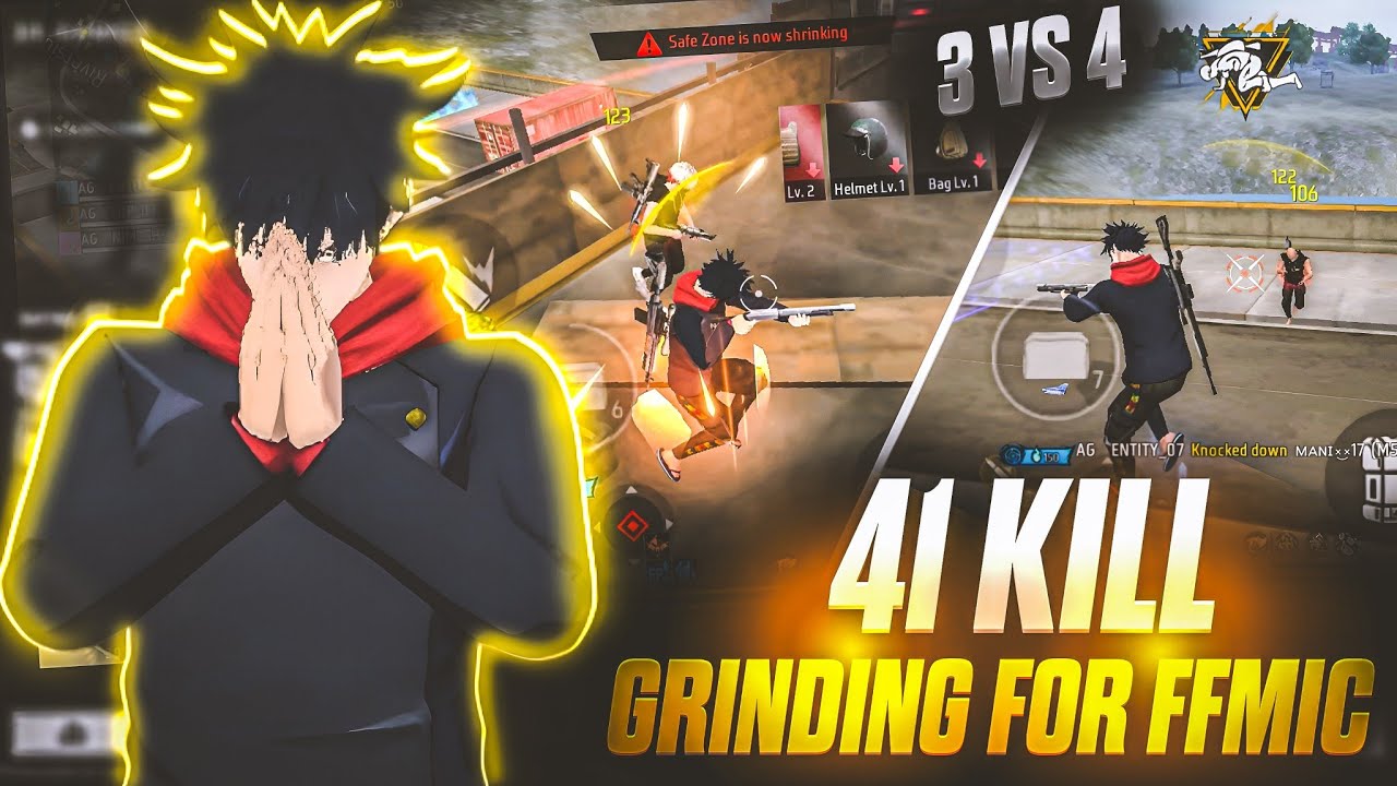 41 KILL IN SINGLE MATCH 🚀📈 || 3VS 4 || GRINDING FOR FFMIC 🏆 || #esports #freefireindiatournament 