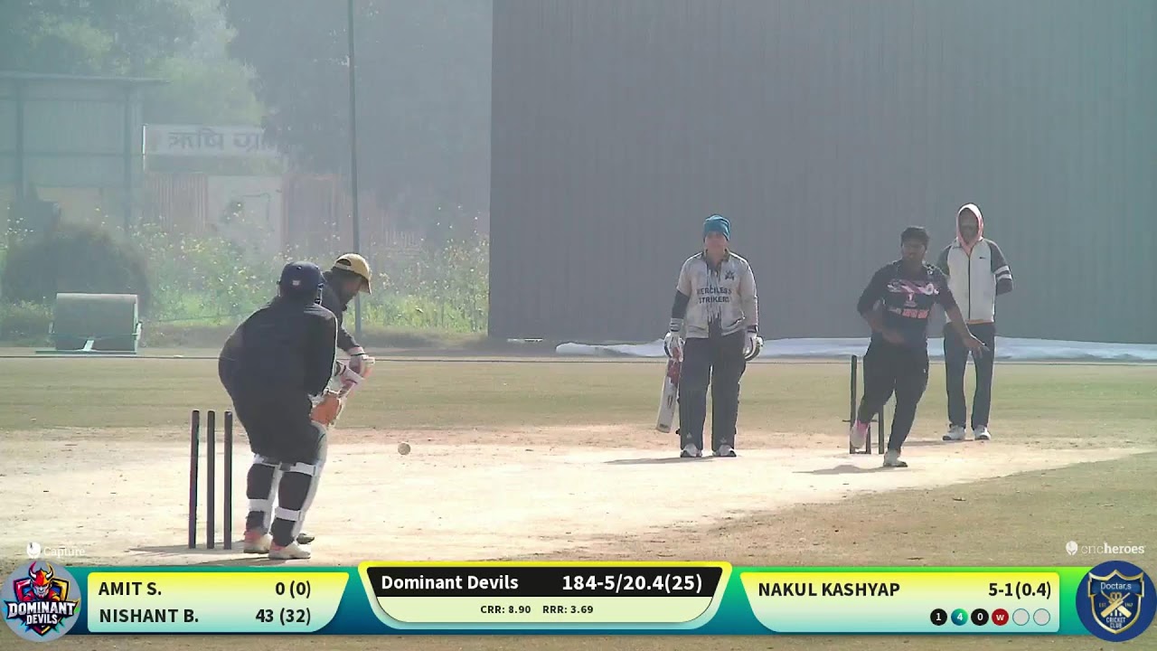 Doctors Cricket Club vs Dominant Devils live cricket match | 11-Jan-26 08:59 AM 25 live - Individua