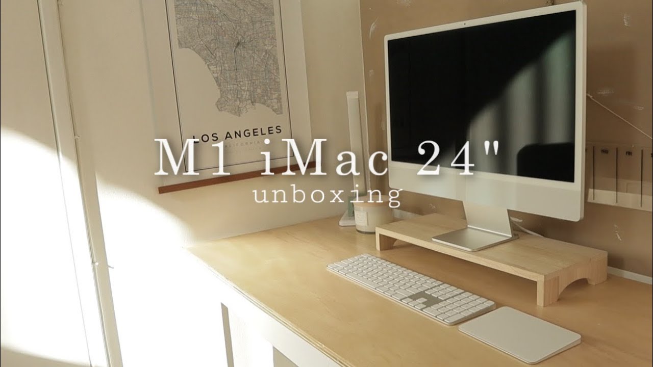 ✨🌸 M1 iMac 24” unboxing + must have accessories | is silver the least favorite?