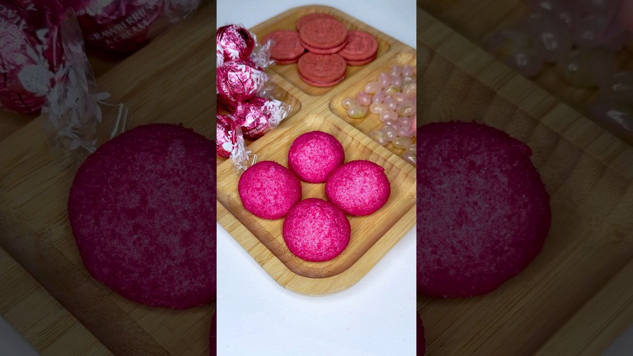 🌸 ASMR Pink Platter 🌸 #oddlysatisfying