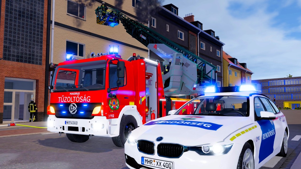 Emergency Call 112 - Hungarian Police at Apartment Fire! 4K