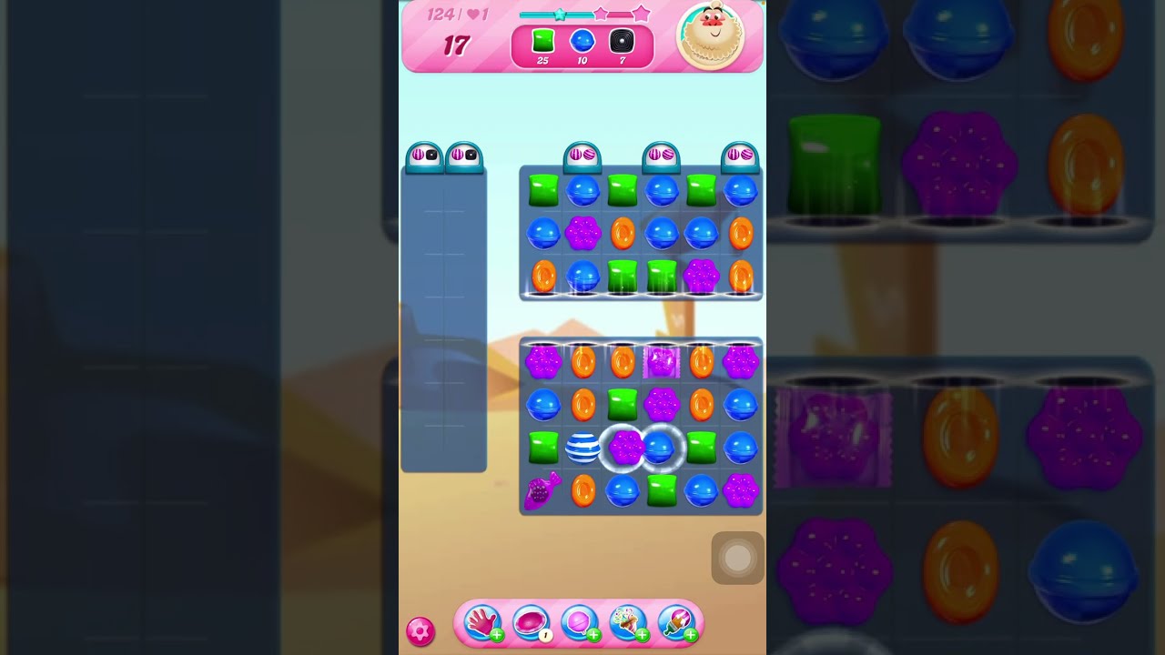 Candy Crush Saga level 124 - 131