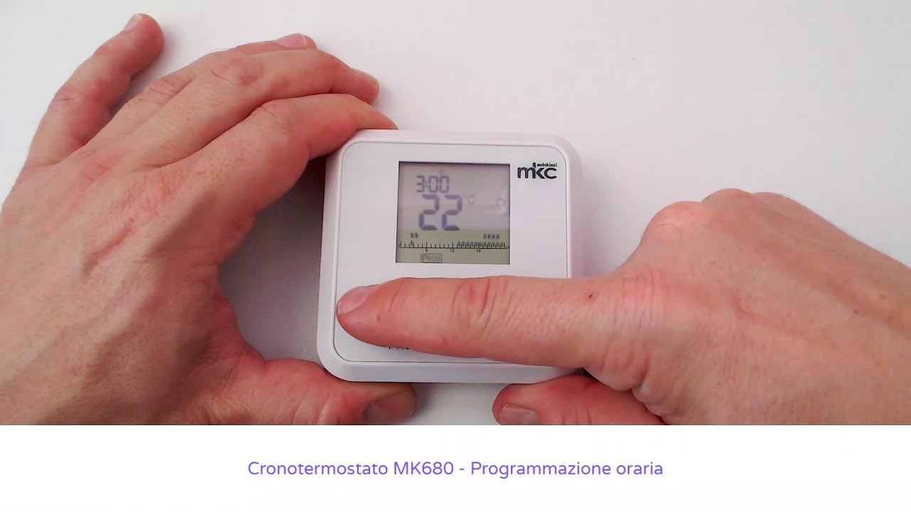 MK680 Cronotermostato, programmazione oraria.