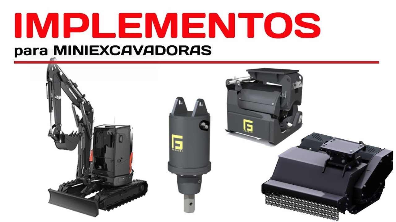 Implementos para miniexcavadoras y excavadoras