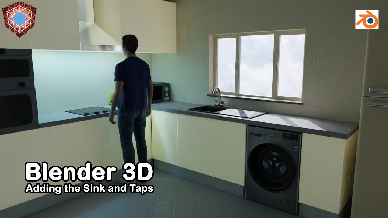 Designing our Sink and Taps in Blender 3D
