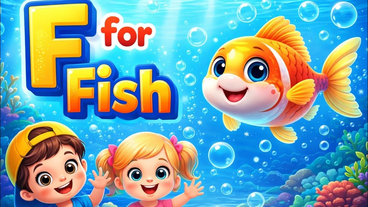 F for Fish 🐟 | ABC Alphabet Learning for Kids | Happy Kids Gyaan #kidsvideo #video
