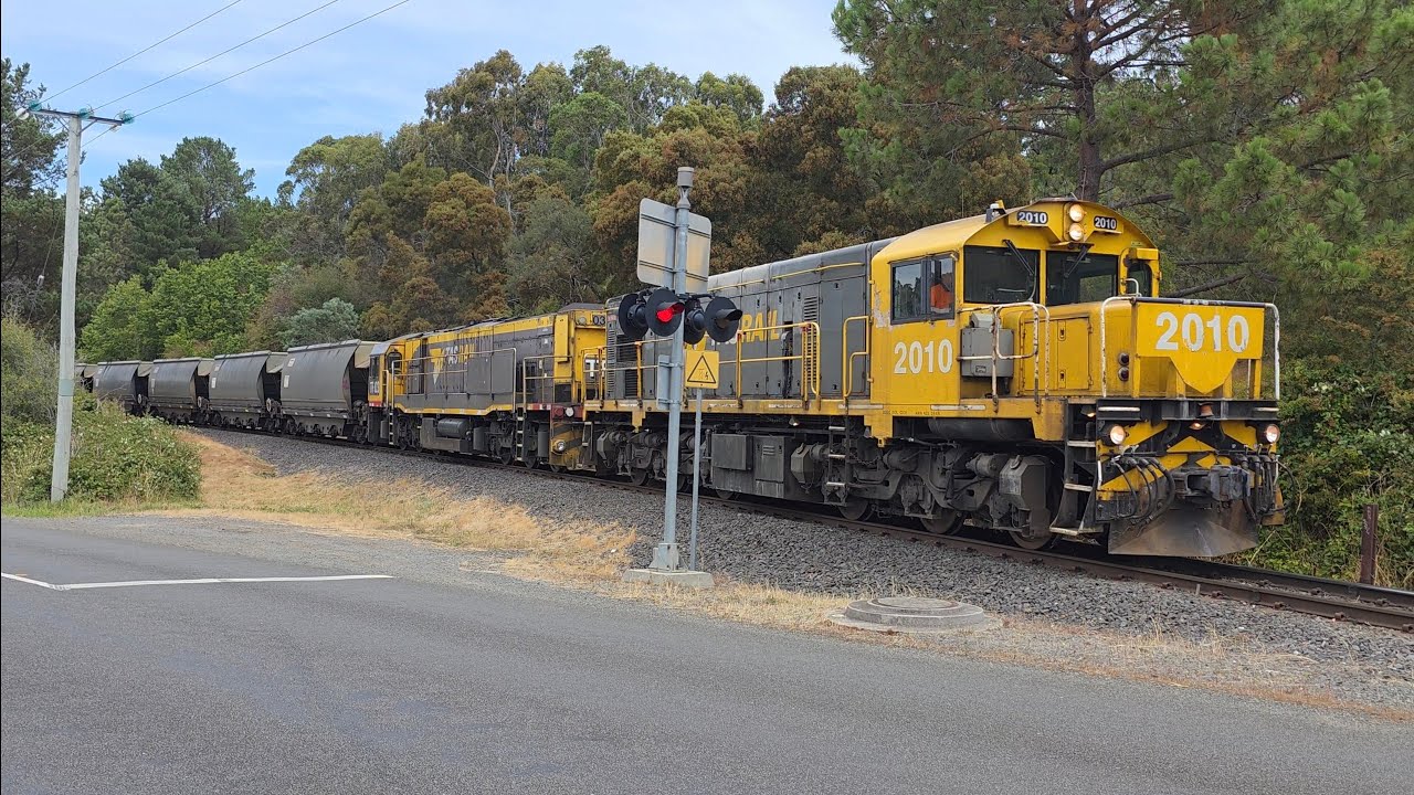 TasRail 2010 TR03 #46 Coal train crossing Glenwood Road