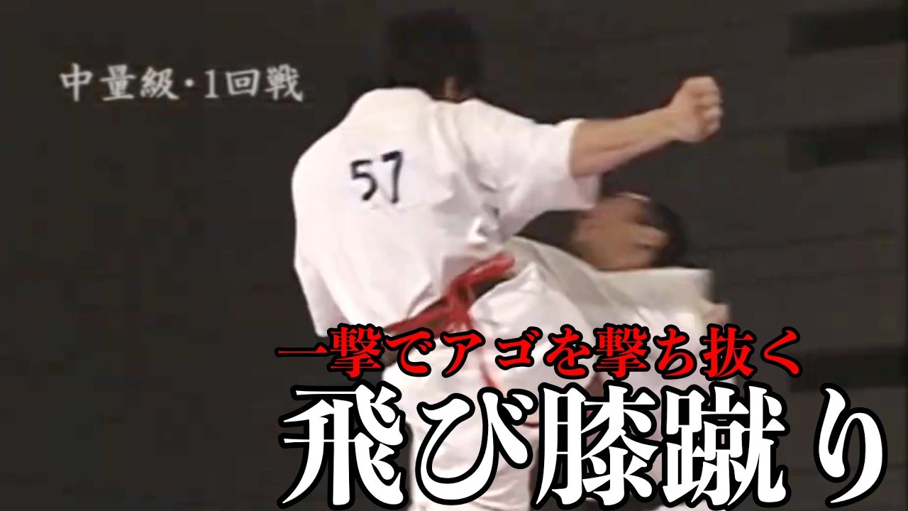 一撃失神、恐怖の飛び膝蹴りKO集