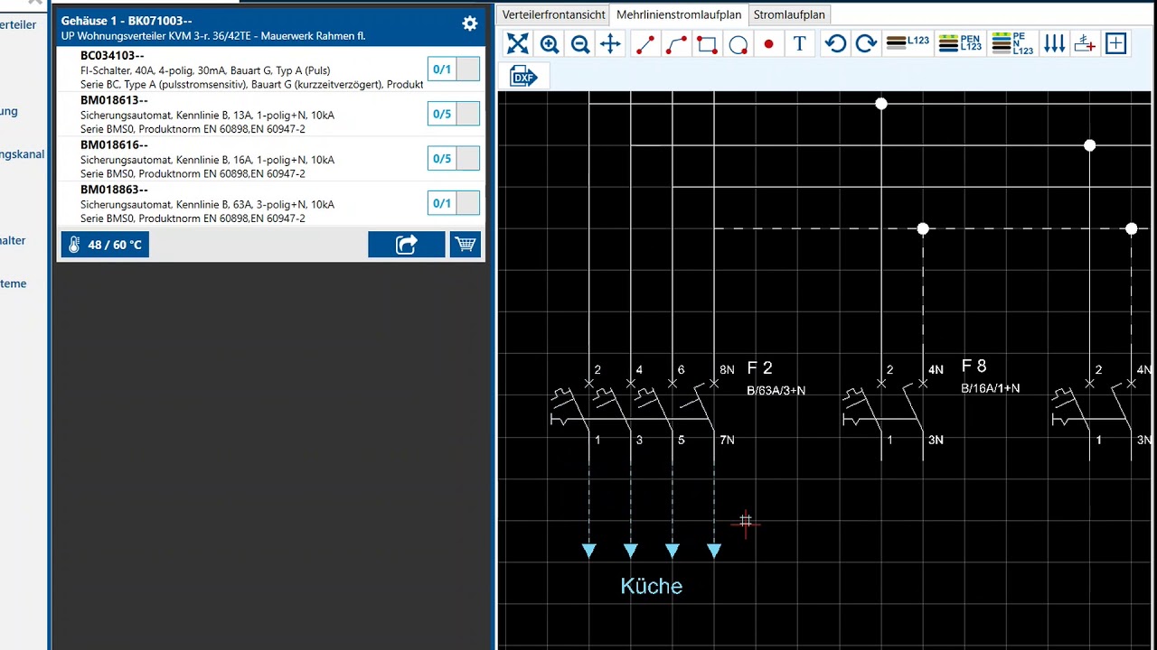 Tutorial Schrack Design / Crearea unei scheme multifilare