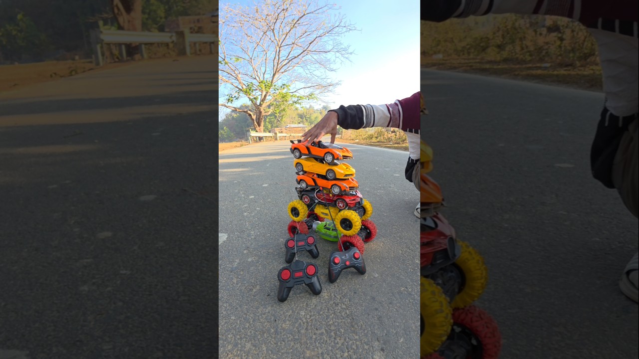3 Remote Ke Sath Rc 4 Lambo Car & Bugatti Car & Rc Two' Moka Car 🚘
