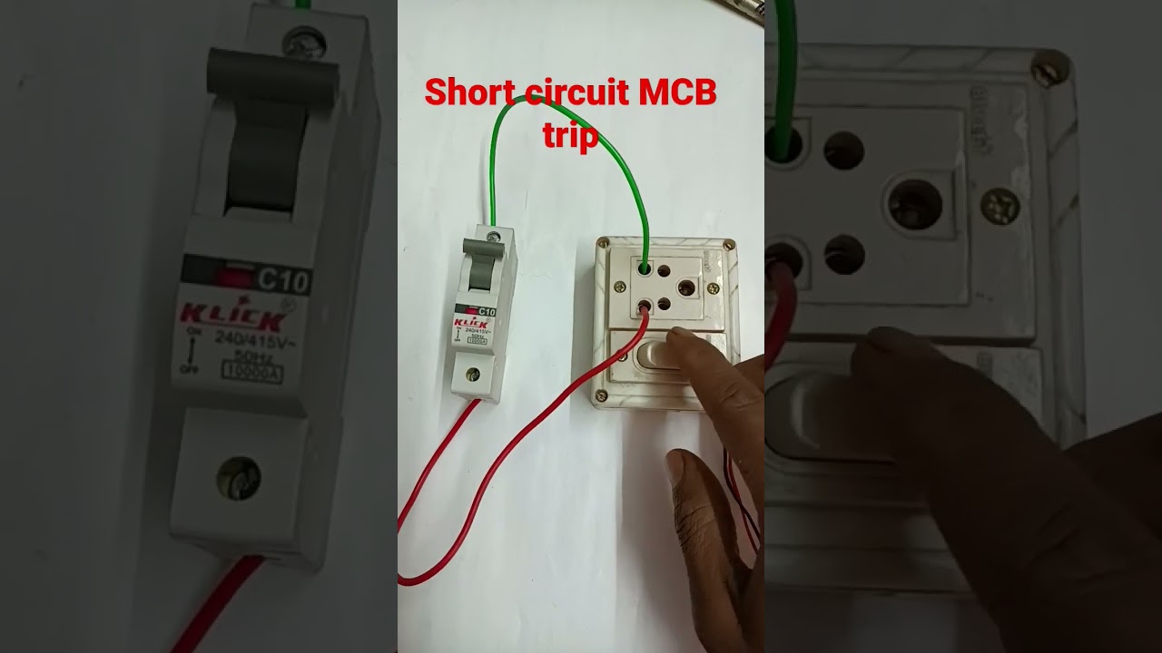 experiment short circuit MCB trip