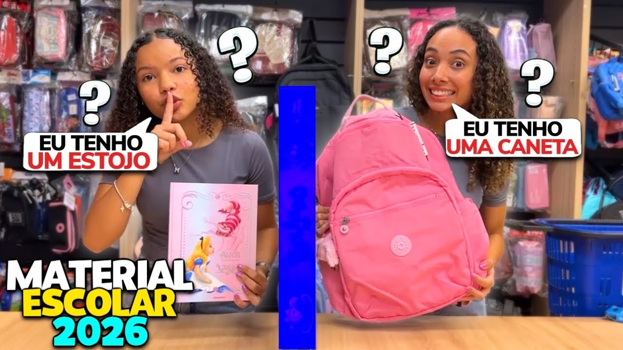 DESAFIO DA MENTIRA COM MATERIAL ESCOLAR- ELA ENGANOU MUITO😂