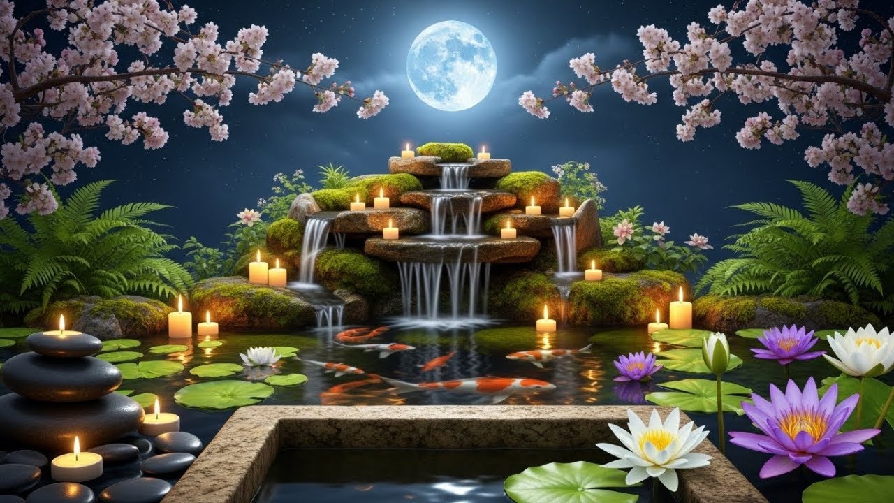 Relaxing Piano Music for Stress Relief + Water Sounds 🌿 Deep Healing & Meditation Music, Study Music