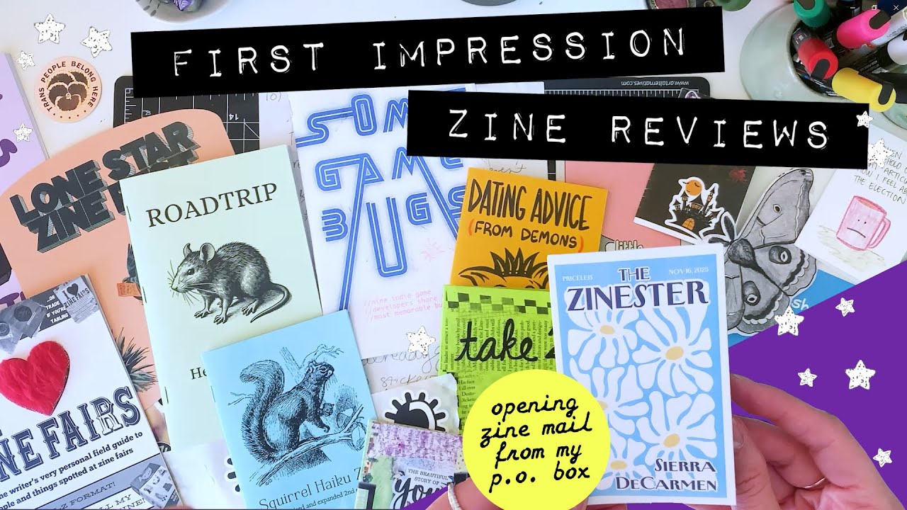 check out these incredible diy ZINES *:⋆° opening zine mail #firstimpressions  #zines #reviews