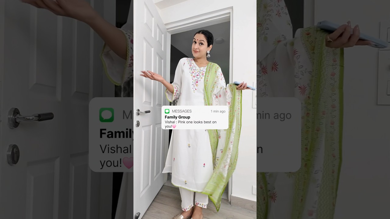 My family chooses what I wear for a day| Cotton Kurta Sets from Myntra 