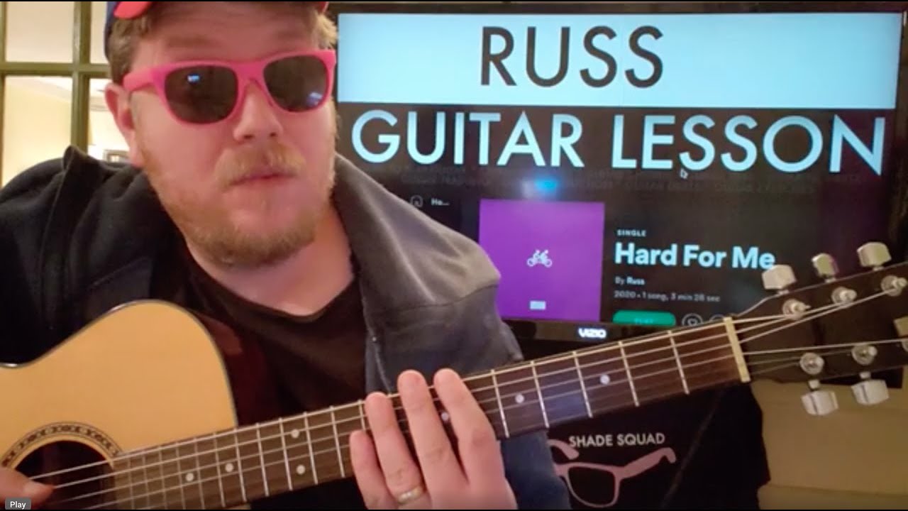 How To Play Hard For Me guitar RUSS // easy guitar tutorial beginner easy chords