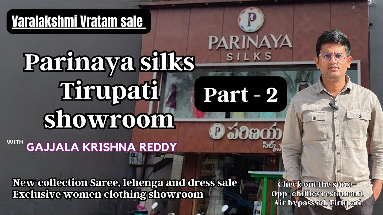 Parinaya silks Tirupati showroom tour | All new collection Dress, lehenga, Croptops Collection #sale