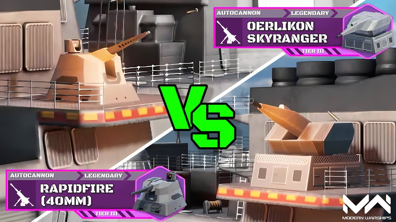 Oerlikon Skyranger Buckshot VS RAPIDFire (40mm) | Autocannon Comparison | Modern Warships