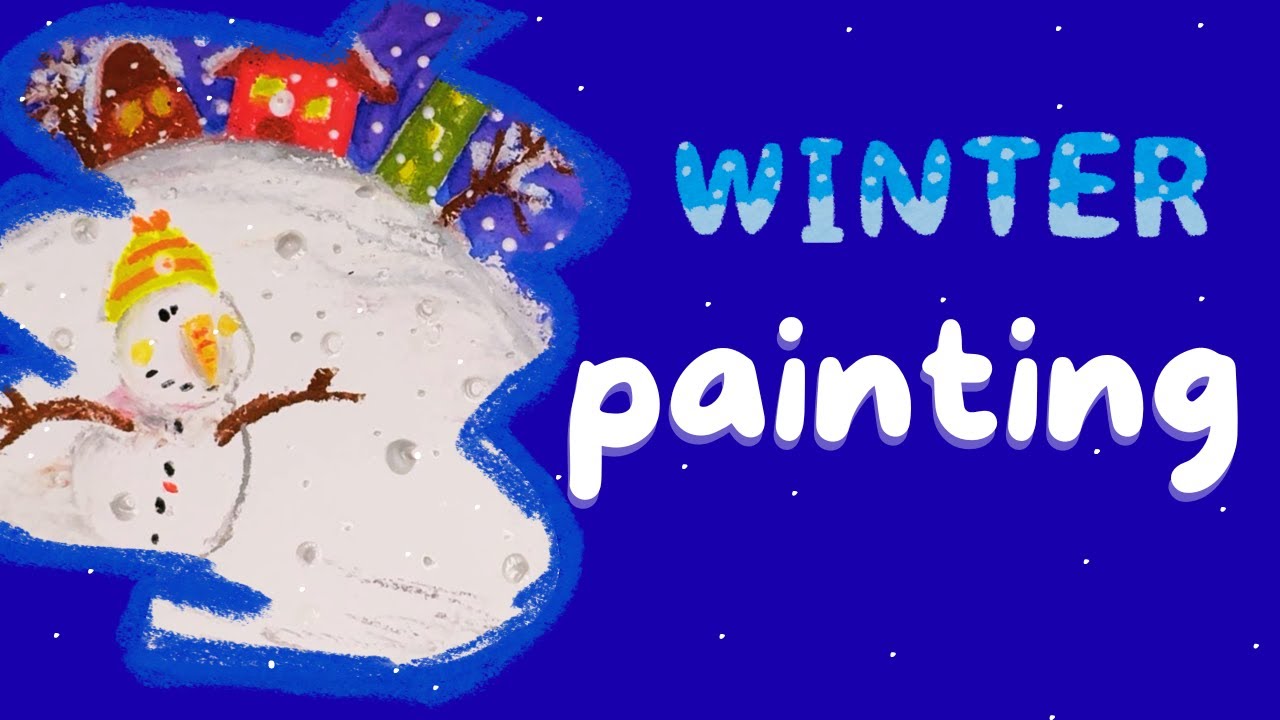 Easy & Creative Winter Art: How to Paint a Snowman with Watercolor & Crayons