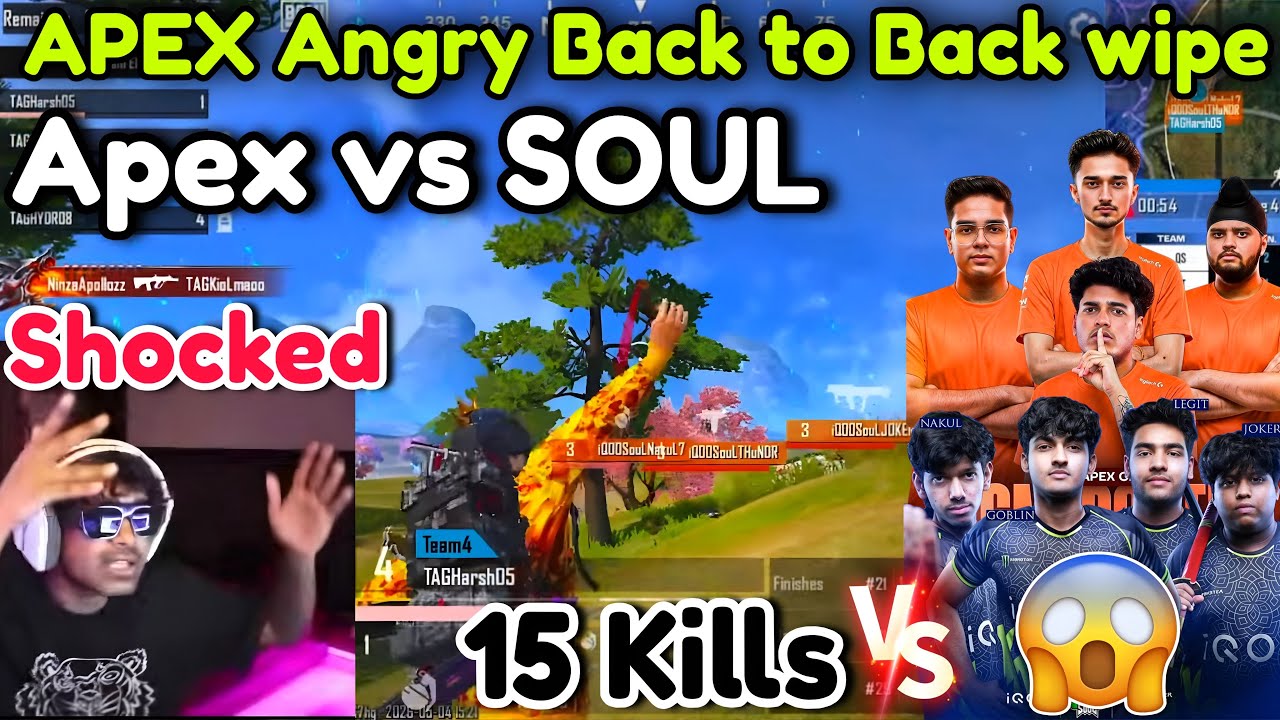 🥵Neyoo shocked 🇮🇳Apex vs SOUL 🚀 Angry Solo 8 Kills 🥶 15 Kills Destroy Lobby 😈🖤