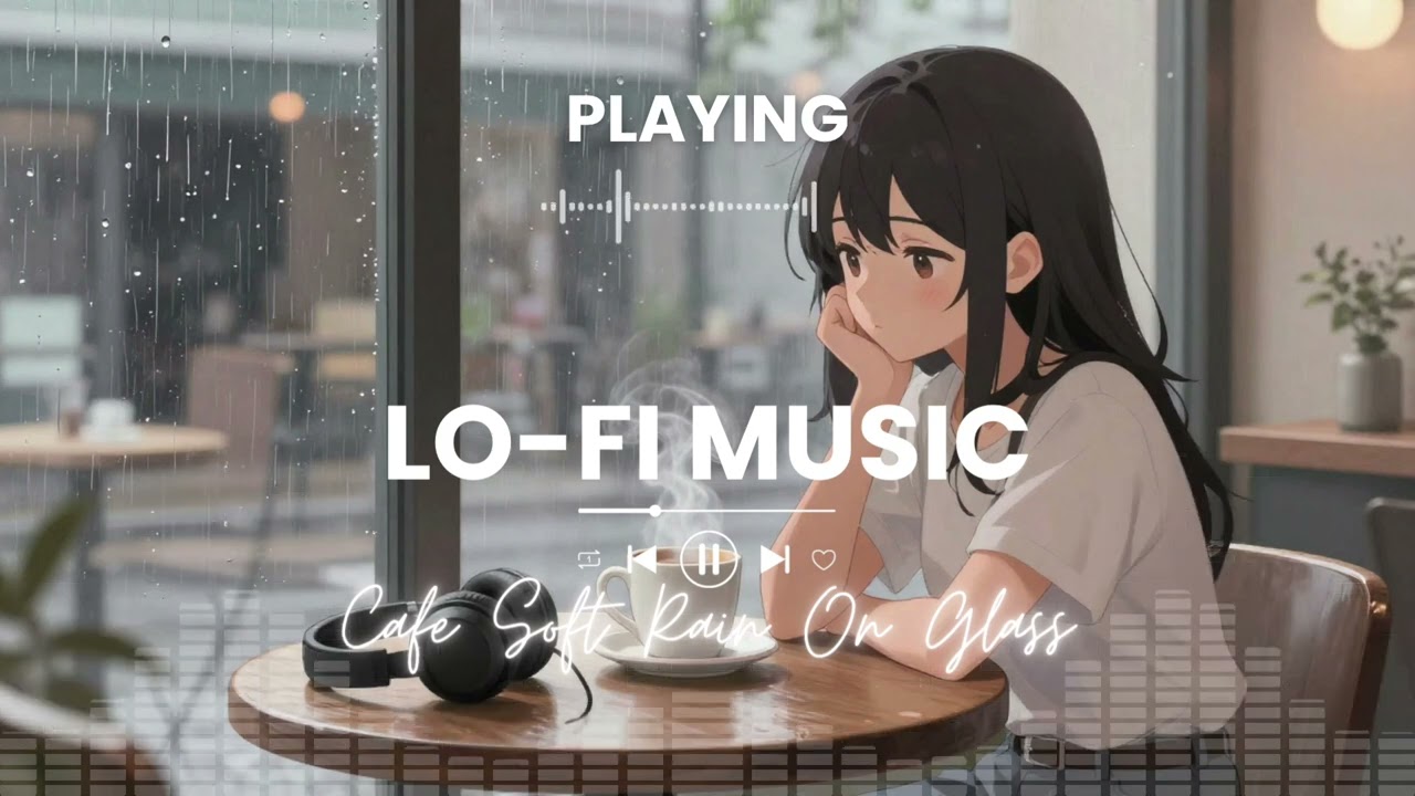 Cafe Soft Rain on Glass Slow Drips of Jazz Lo-Fi Quiet Coffee Moments