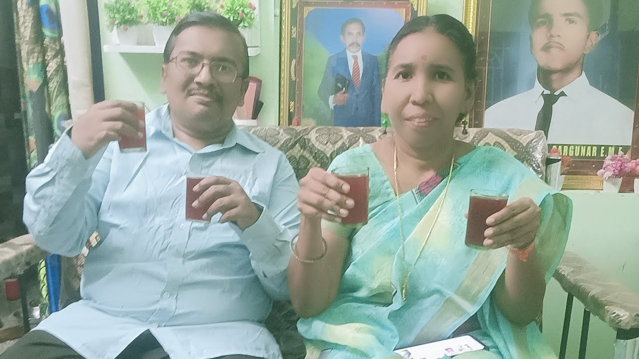 Live Grape juice drinking challenge with my brother