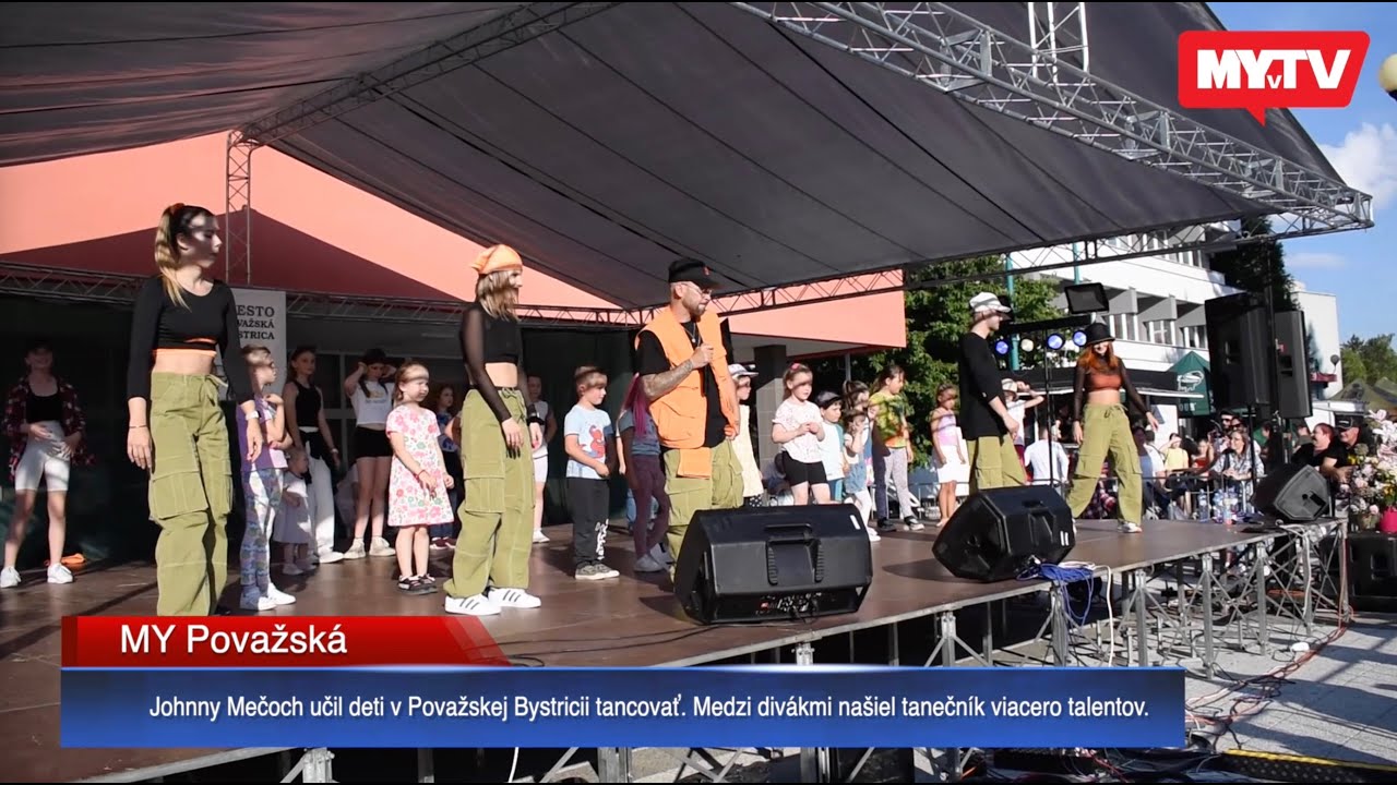 Johnny Mečoch učil deti v Považskej Bystricii tancovať