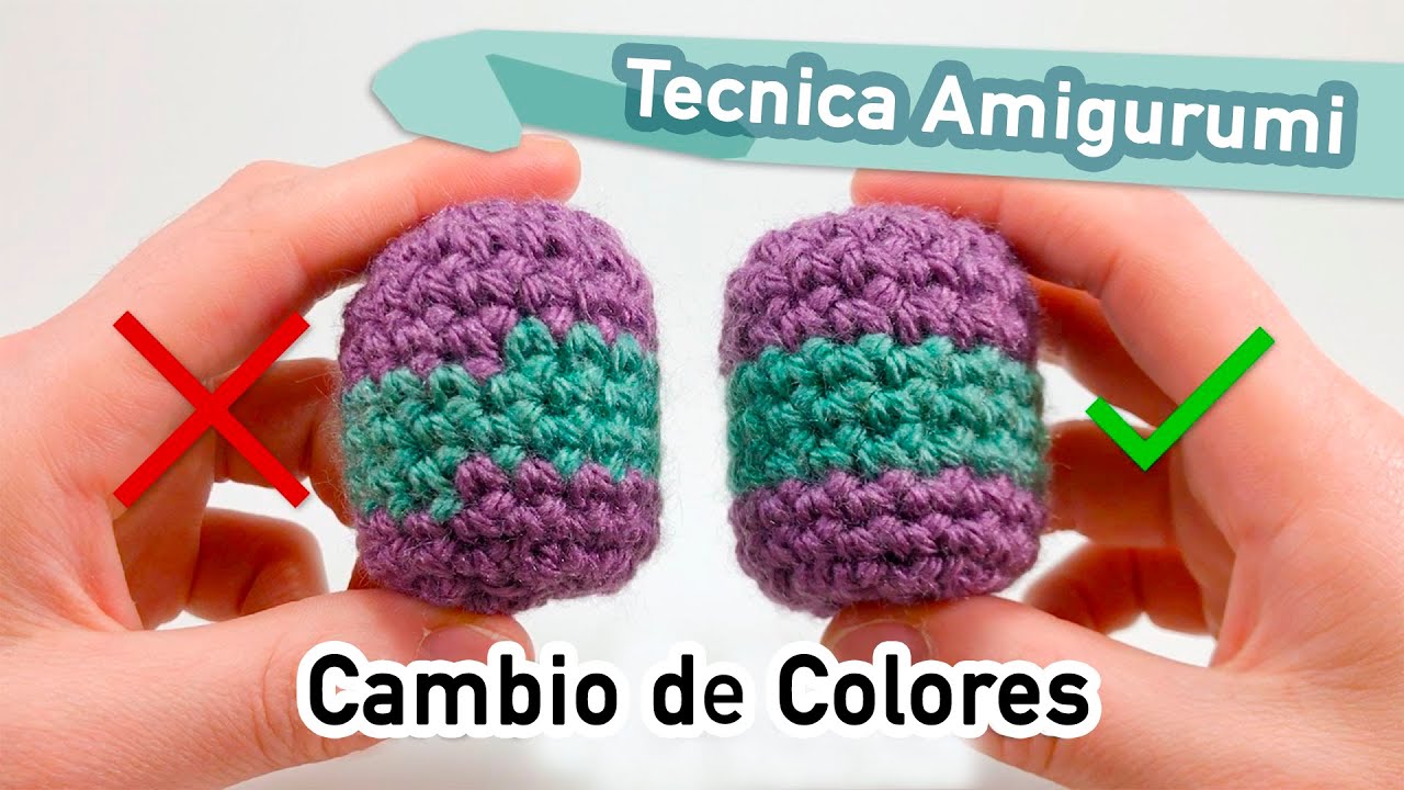 Técnica: Cambio de colores Amigurumi 🧶 | Tutorial Tejido Crochet