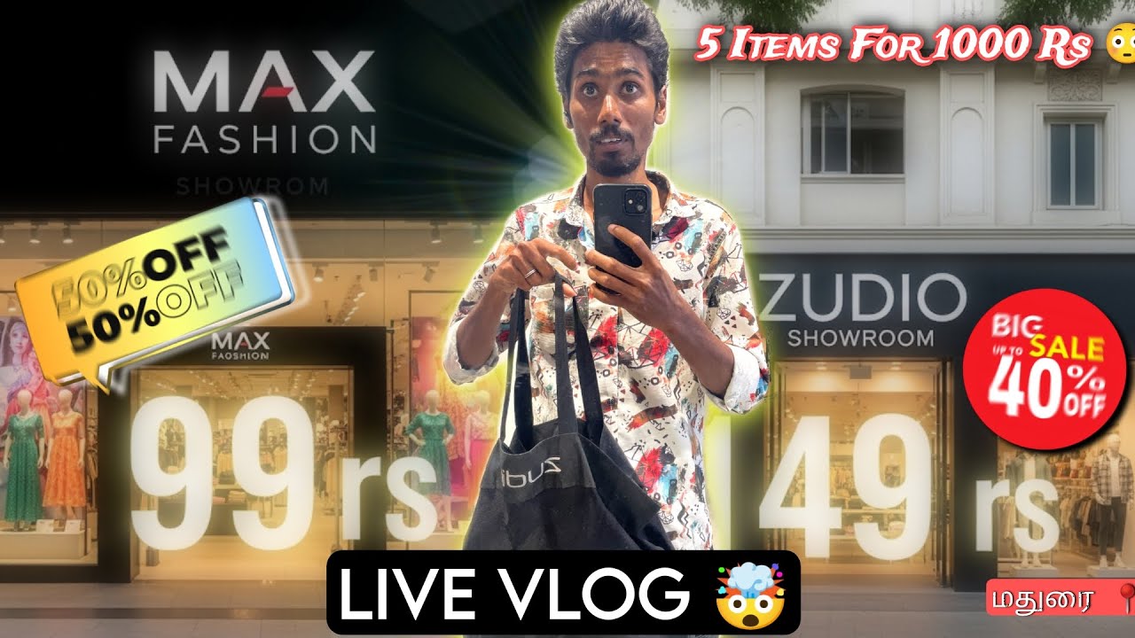 149 Rs Only 👀 Zudio Offfer Starts 🔥 Madurai 📍 Live Vlog 😎 #Madurai #zudio 