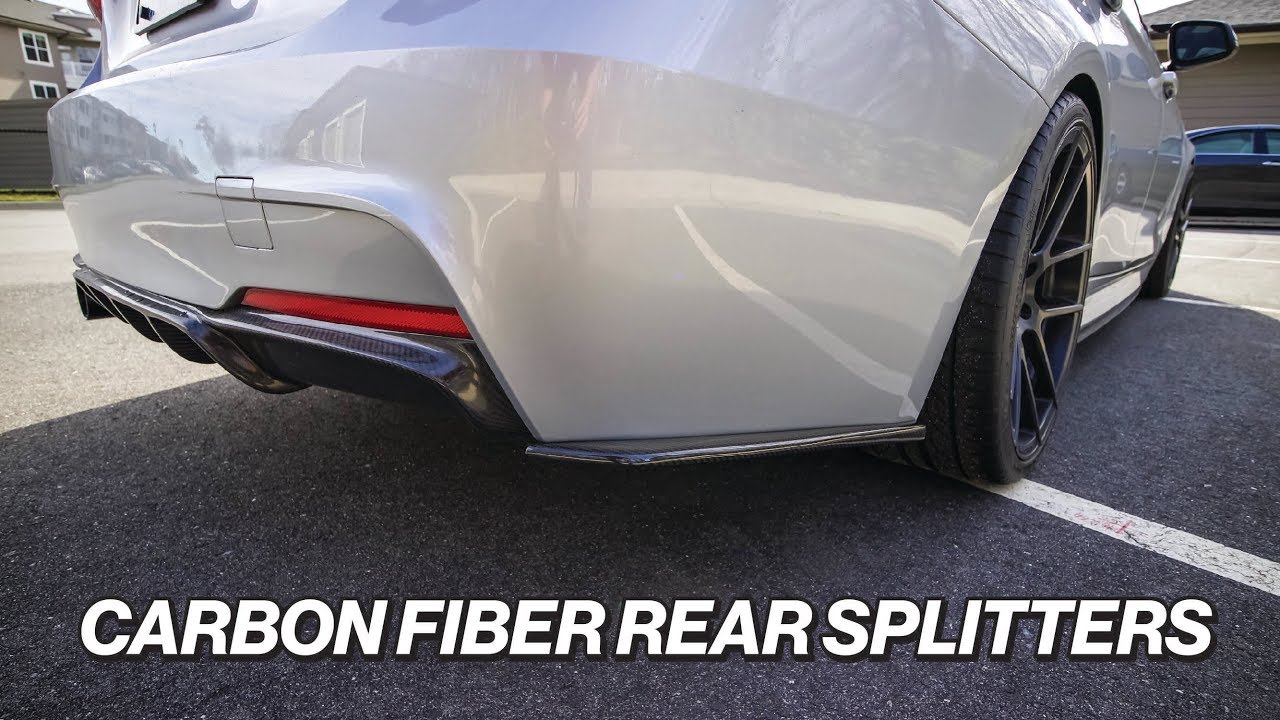 F30 BMW REAR CARBON FIBER SPLITTERS • INSTALL AND REVIEW