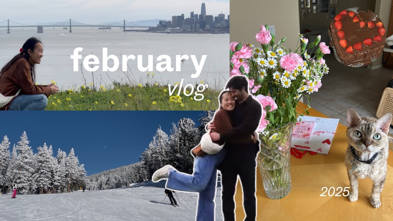 valentine's day, skiing, rainy days | february vlog