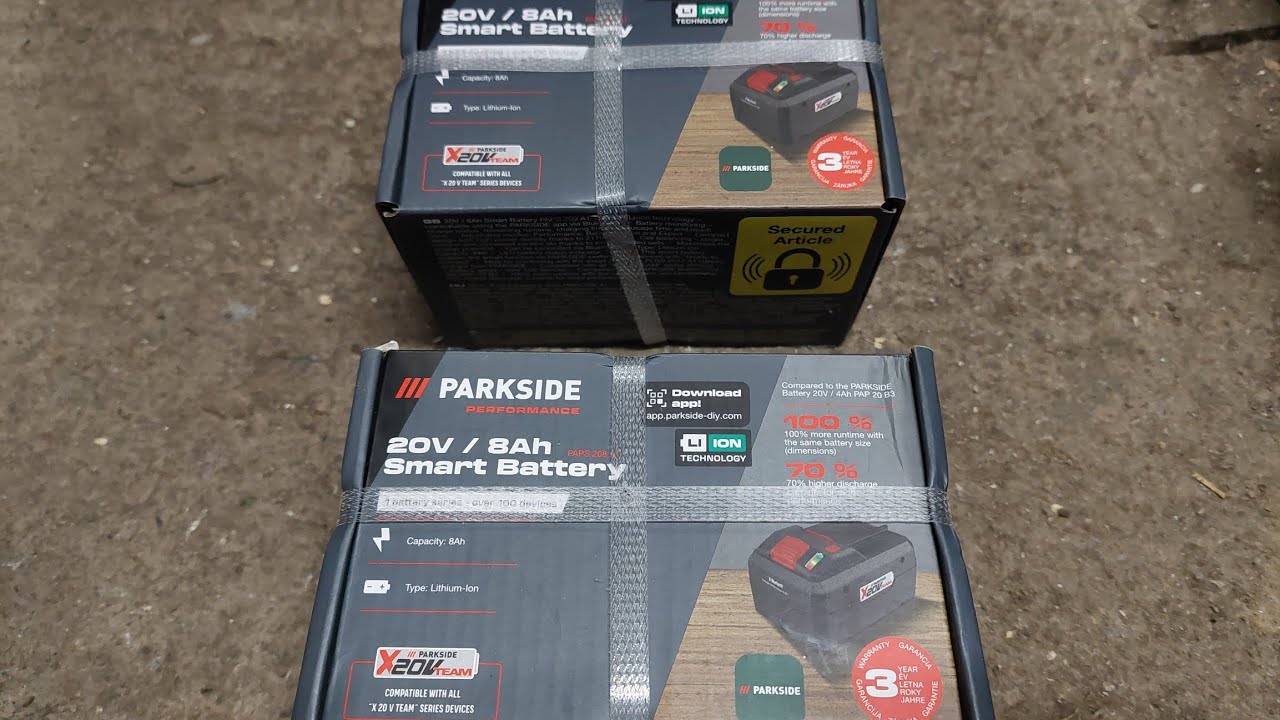 Parkside 20V 8Ah smart aku performqnce paps 208 a1 rozbaľovačka