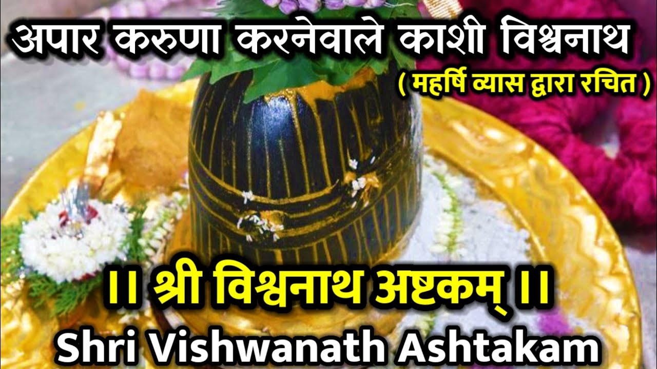 श्री विश्वनाथ अष्टकम्। अपार करुणा करनेवाले काशी विश्वनाथ। Shri Vishwanath Ashtakam